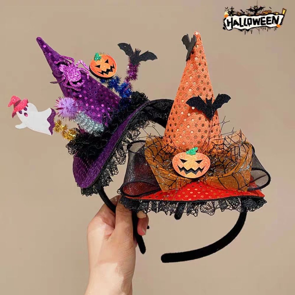 蜘蛛のハロウィーン魔女帽子、ヘッドバンド、お化け、スカル、ハ - Party Hat Cone のレビューと価格