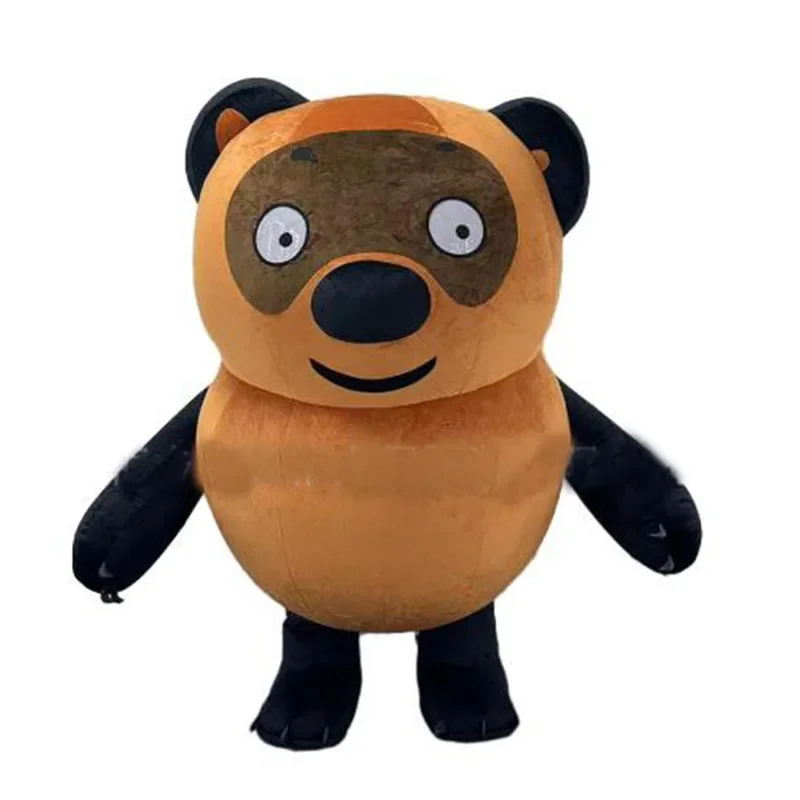 茶色と黒色のクマの着ぐるみ。大人用、全身を覆う、ふわふわ素材 - Event & Party Supply のレビューと価格