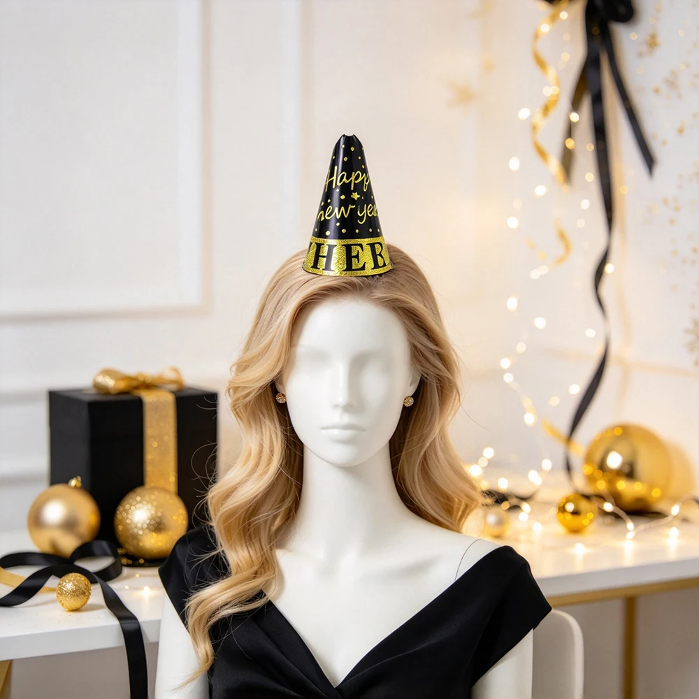 新年を祝うコーン型パーティーハットのセット。家族の新年パーテ - Party Hat Cone のレビューと価格