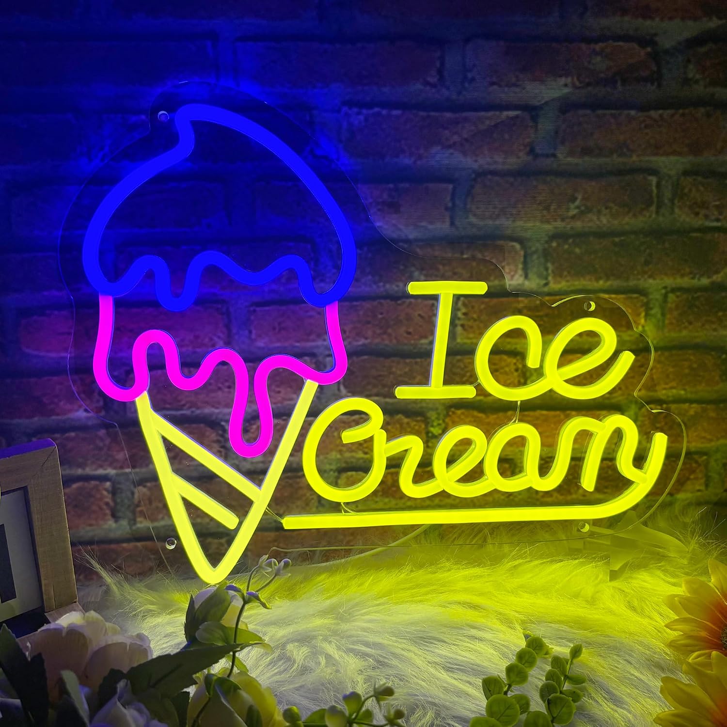 アイスクリームネオンサイン調光可能デザートバーLEDライト、 - Neon Sign Party のレビューと価格