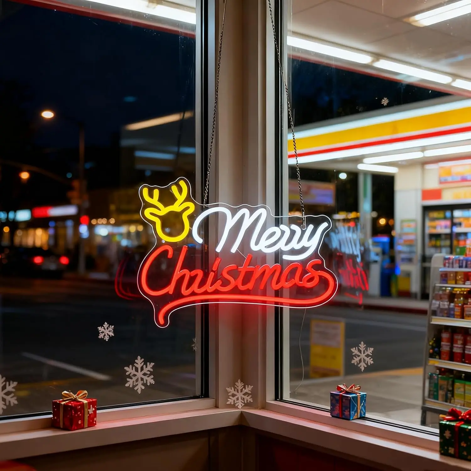 メリークリスマス！トナカイのネオンサイン、USB電源式LED - Neon Sign Party のレビューと価格