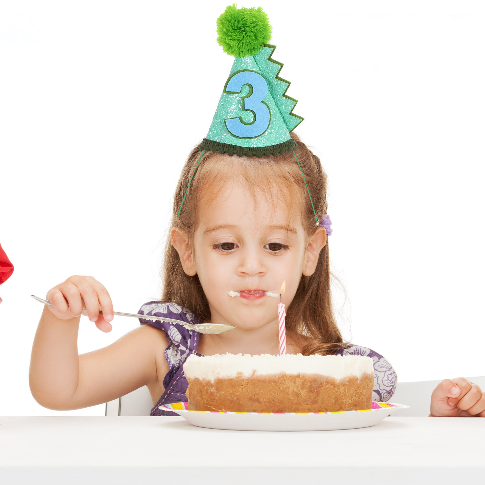 恐竜柄のコーン型バースデーハット、緑色のスパンコール、数字の - Party Hat Cone のレビューと価格