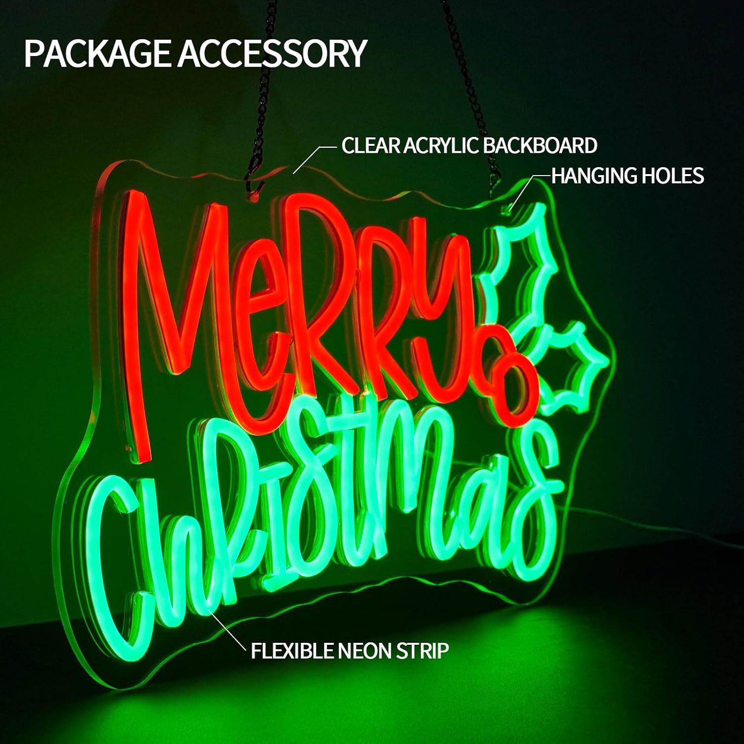 メリークリスマス！クリスマスパーティー、寝室、店舗の窓、ホリ - Neon Sign Party のレビューと価格